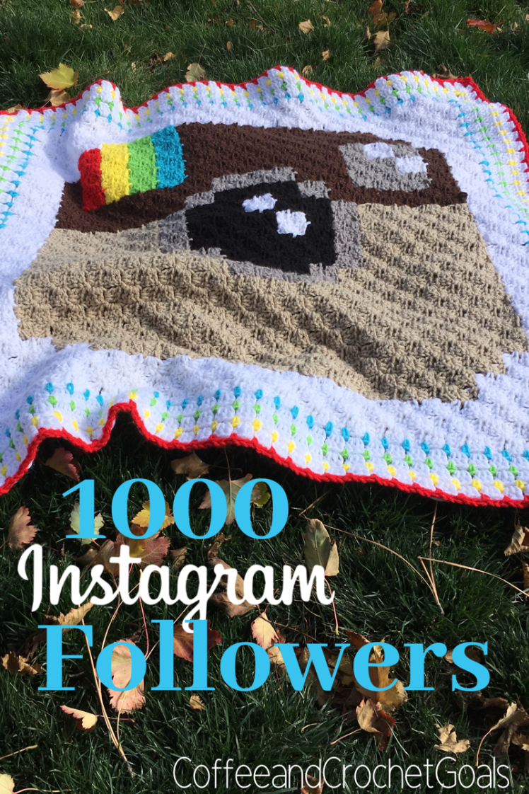 Celebrating 1000 Instagram followers with this free corner to corner crochet blanket