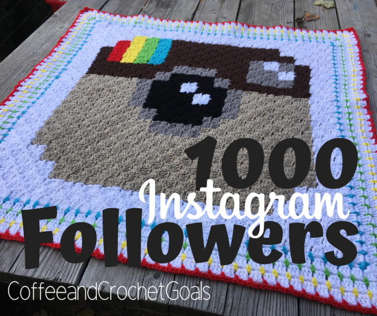 Celebrating 1000 Instagram followers with this free corner to corner crochet blanket